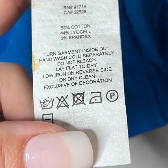 A/X Armani Exchange Blue Knit Layered Mini Dress Sz XS - Picture 7 of 7